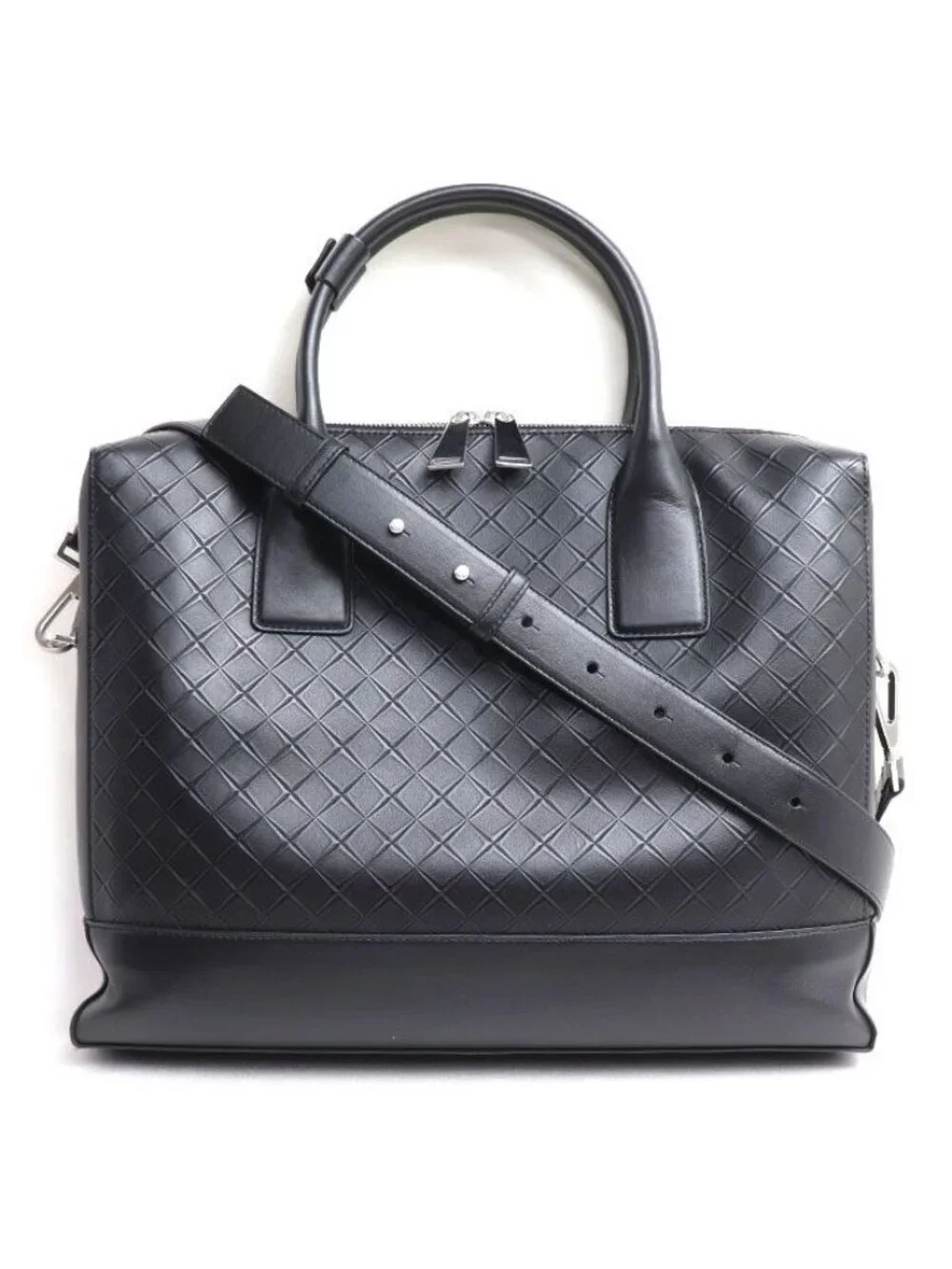 Bottega Veneta Embossed Business Black Briefcase